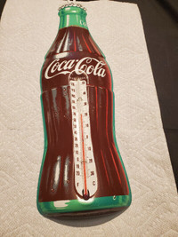 Original Vintage Rare Design 16" Coca Cola Bottle Thermometer