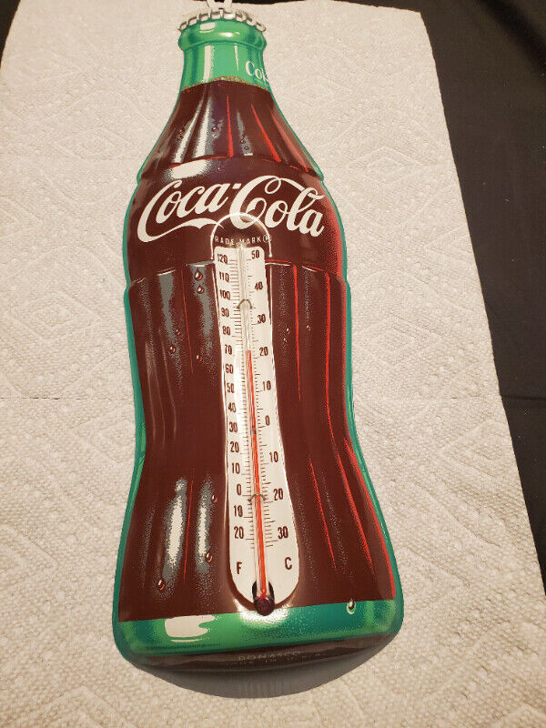 Original Vintage Rare Design 16" Coca Cola Bottle Thermometer in Arts & Collectibles in Brantford