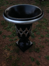 One of a Kind 24"H Cast Iron Urn- professionally refinished