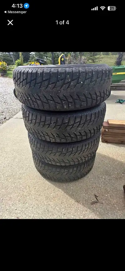 I have 4 winter tires on rims used for one year less than 5000km for sale size 215 65 R16 they came...