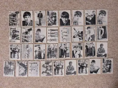 Vintage 1964 Beatles Cards - Series 1 - B&W Cards - Lot of 33, View more