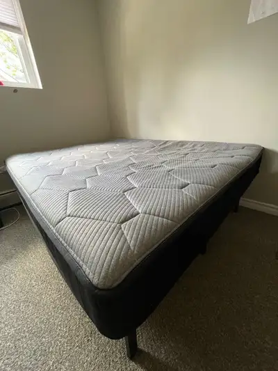 Queen Mattress and Metal Frame, View more