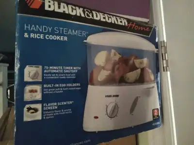 I'm selling a new Black and Decker handy steamer and rice cooker! This versatile appliance features...