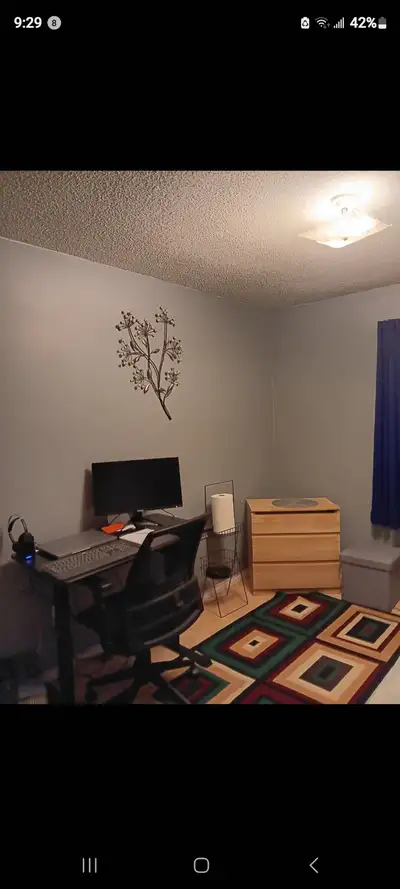 Small room for rent in private home. Clean. Working non smoking person. Quiet. Senior home. .. First...