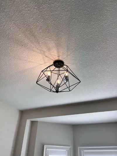 Ceiling Light Black Finish 3-Light, View more