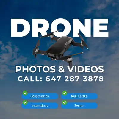 DRONE Videos ✔ 647-287-3878  ✔ Construction, Real Estate, Events, View more