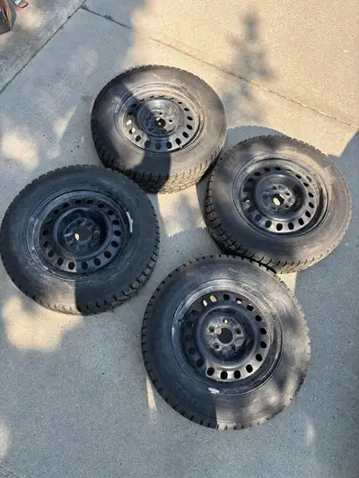 Selling Sumitomo winter tires c/w rims. Size is 225/65R17. Used them one season and there's lots of...