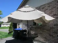 Out Door Table and Umbrella