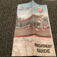 Vintage advertising Pacific 66 Highway Road Map of Canada and US