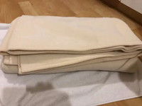Queen/King light beige Vellux blanket $35, gently used