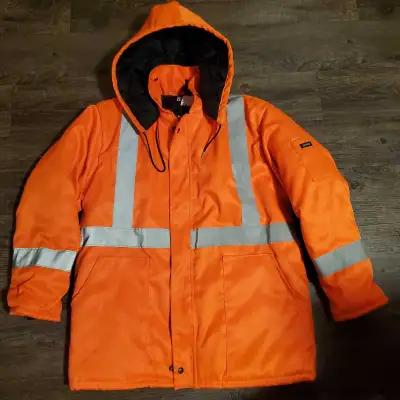 New HAMMILL HI-VIS Insulated  Winter Work Jacket Coat , View more