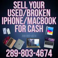 CASH FOR USED OR BROKEN MACBOOK IPHONE IPAD LAPTOP