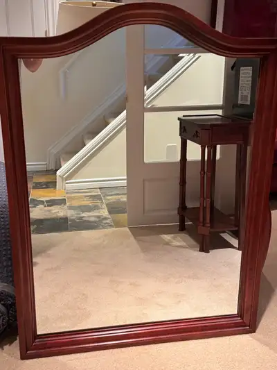 large wood framed mirror, View more
