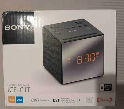 Sony FM/AM Clock Radio with Back-up Battery, View more