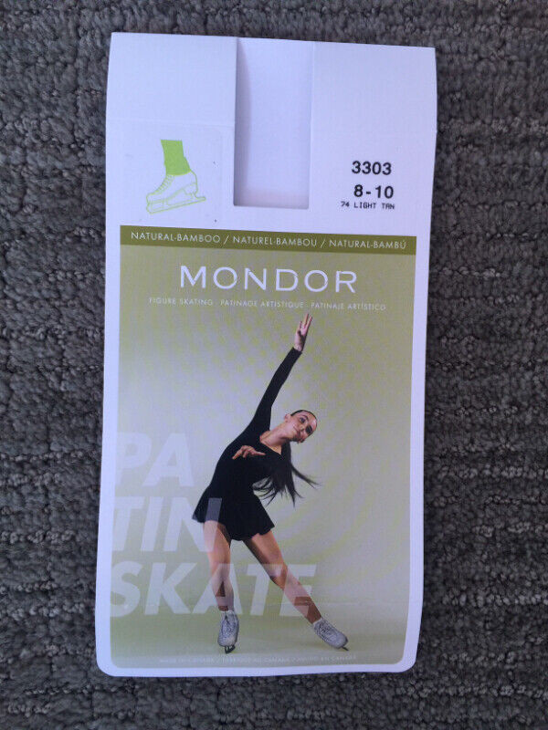 Girls Mondor Footless Skating Tights  Size 8-10 in Kids & Youth in Medicine Hat - Image 3