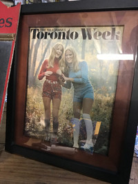 VINTAGE 1971 THE TELEGRAM'S TORONTO WEEK FRAMED COVER HIP GIRLS
