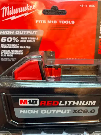 Milwaukee High Output XC6.0 ah battery., View more