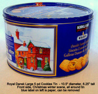 Large Cookies’Tin, 5 lb, clean,  Royal Dansk .