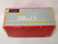 SIGMA MIRROR LENS 1:8 f=500mm TELEPHOTO CASE CAP