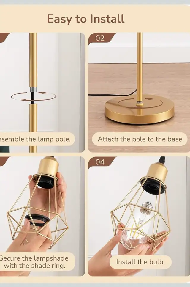 EDISHINE Farmhouse Floor Lamp in Indoor Lighting & Fans in Oshawa / Durham Region - Image 8
