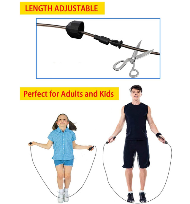 Jump Rope, Tangle-Free Rapid Speed Jumping Rope Cable in Exercise Equipment in City of Toronto - Image 2
