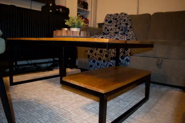 Wayfair Coffee Table (Wood and Black Steel) in Coffee Tables in City of Toronto - Image 3