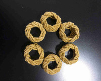8 - NEW Bronze Gold Rope Napkin Rings (special offer)