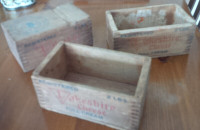 3 Identical Lakeshire Cheese Full Cream 2 LB. Wood Boxes, Ottawa
