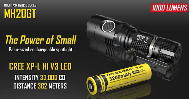 Nitecore MH20GT Rechargeable Flashlight - CREE XP-L HI V3 LED - in General Electronics in City of Toronto - Image 4