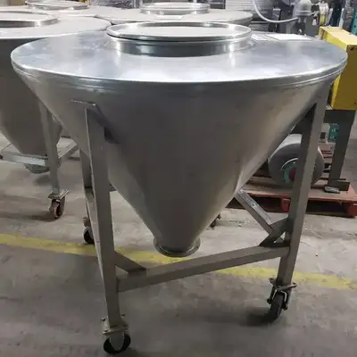 Réservoir conique en acier inoxydable sur roues 220 litres, View more