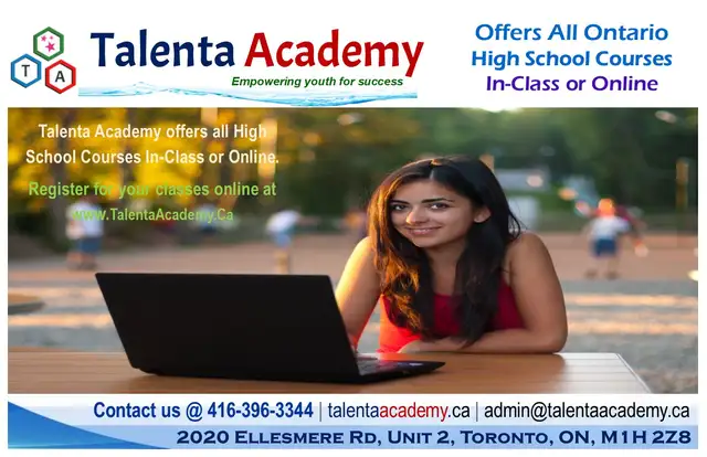 Ontario Secondary School Credit Course Class