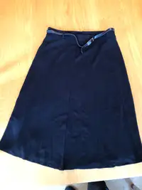 Black Panel Skirt with Removable Belt Size 16