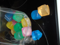 Ice Cubes – bag of 29 frozen coloured $7. For all