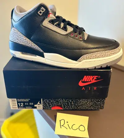 Jordan 3 Retro Black Cement sz12, View more