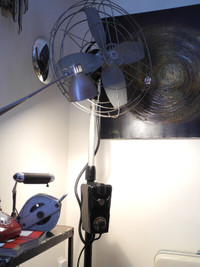 Ventilateur géant sur pied - Vintage, Art déco, Steampunk