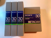Sony Betacam BCT-30G 30 Min Beta Tapes Cassettes