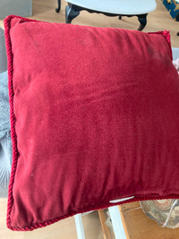 Velvet throw pillows