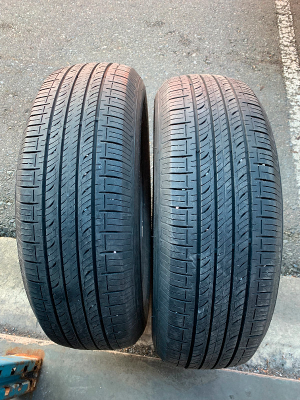 Pair of 195/65/15 91S M+S Hankook Optimo H426 with 60% tread in Tires & Rims in Delta/Surrey/Langley
