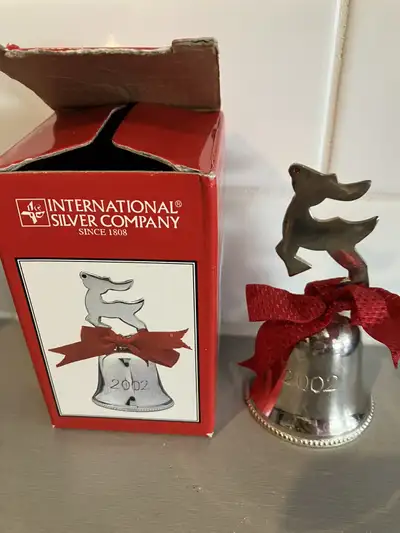 Vintage Silver Christmas Bell, View more