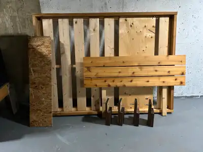 Bed frame Double Cedar Wood, View more