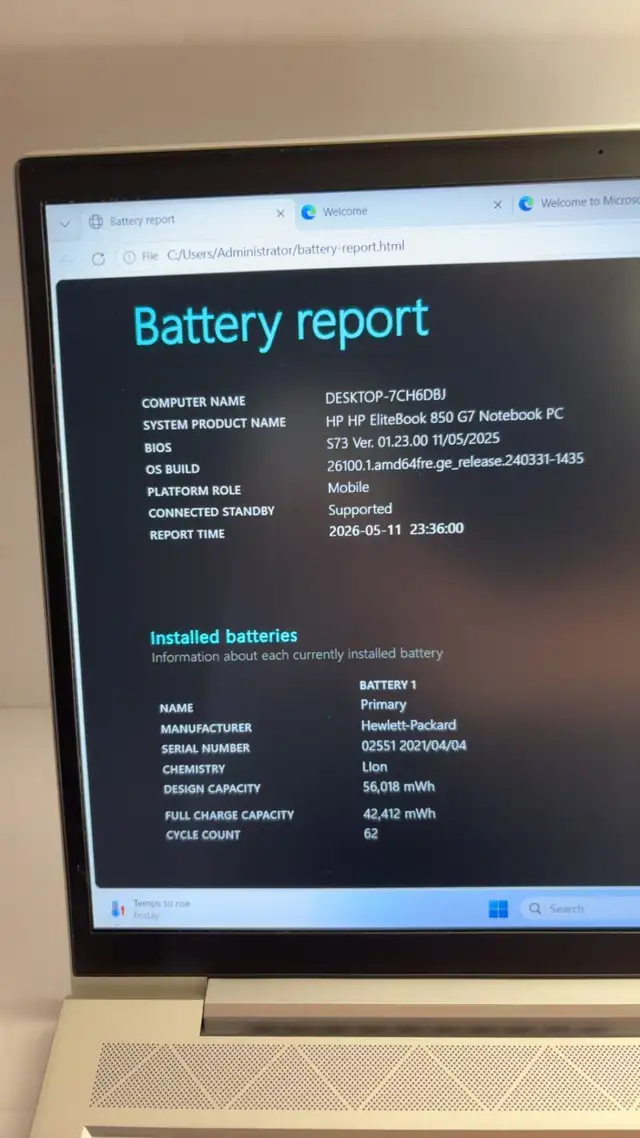 HP EliteBook 850 G7 i5-10310U 16GB 256GB SSD 15.6 Win 11 Pro in Laptops in Markham / York Region - Image 6