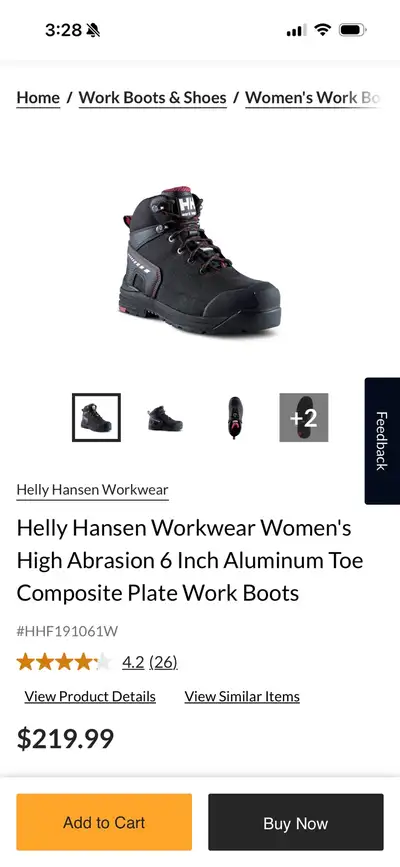 Helly Hansen Women's High Abrasion 6 Inch Aluminum Toe C, View more