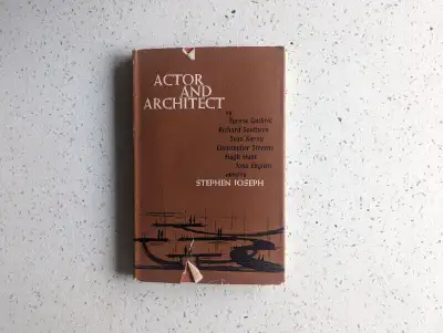 Actor and Architect by Stephen Joseph. 1964. Hardcover. Tearing on dust jacket. $10 Canada Wide Ship...