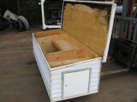 aluminum clad wooden storage box with hinged lid was on flatbed