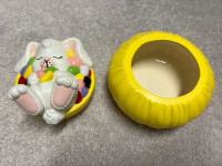 Ceramic Easter Bunny container for sale 