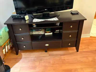 TV wood stand with storage, View more