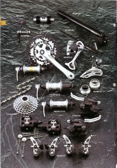 Vintage Shimano XT M737 Groupset, View more