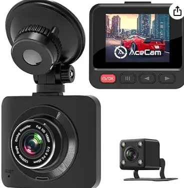 (OPEN-BOX) Dash Camera Ace Cam w/ Rear Cam, View more