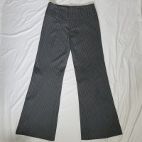 Costa Blanca - Gray Dress Pants w/ White Pinstripes - Flare Leg
