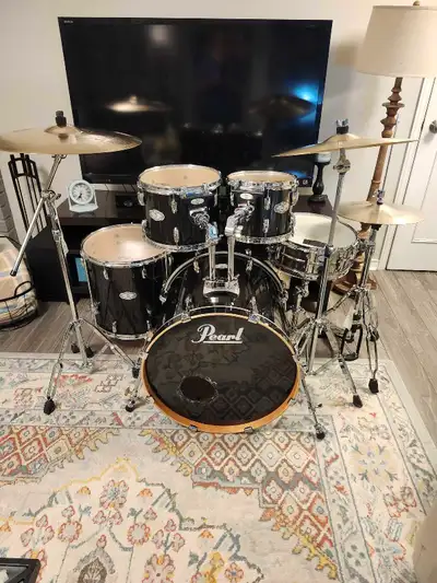5 pc. Pearl Vision Birch drums, hardware, Sabian AA cymbals., View more